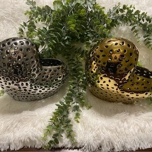 Gold and silver hearts